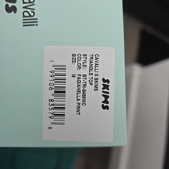 SKIMS X Roberto Cavalli DIPPED TIE BIKINI BOTTOM TRIANGLE BIKINI TOP SIZE MED - Picture 6 of 9